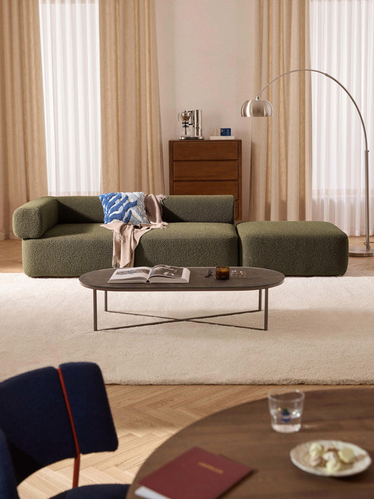 Anton Modular Ottoman, Bouclé