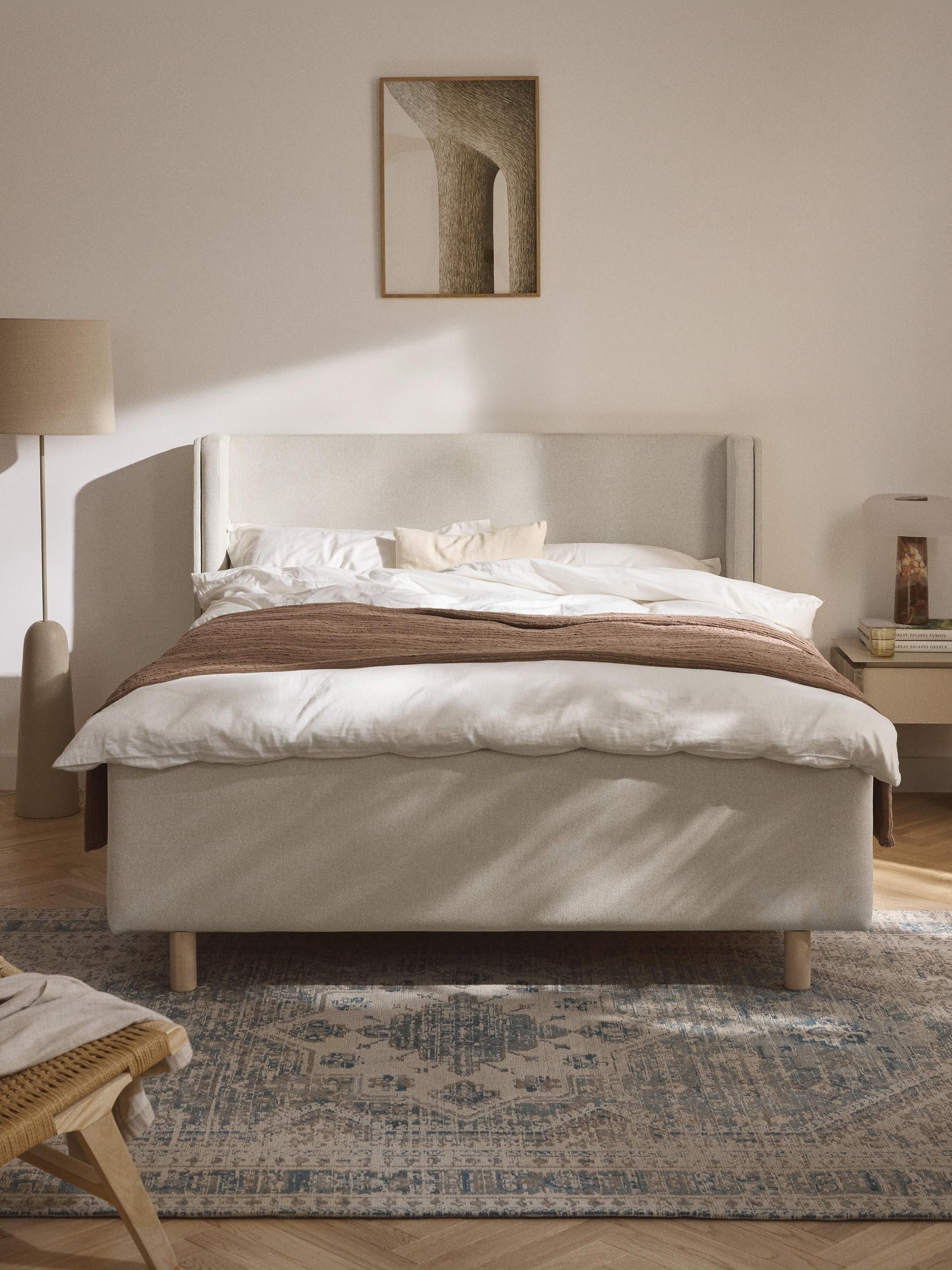 Arche Bed with Drawers, Upholstered