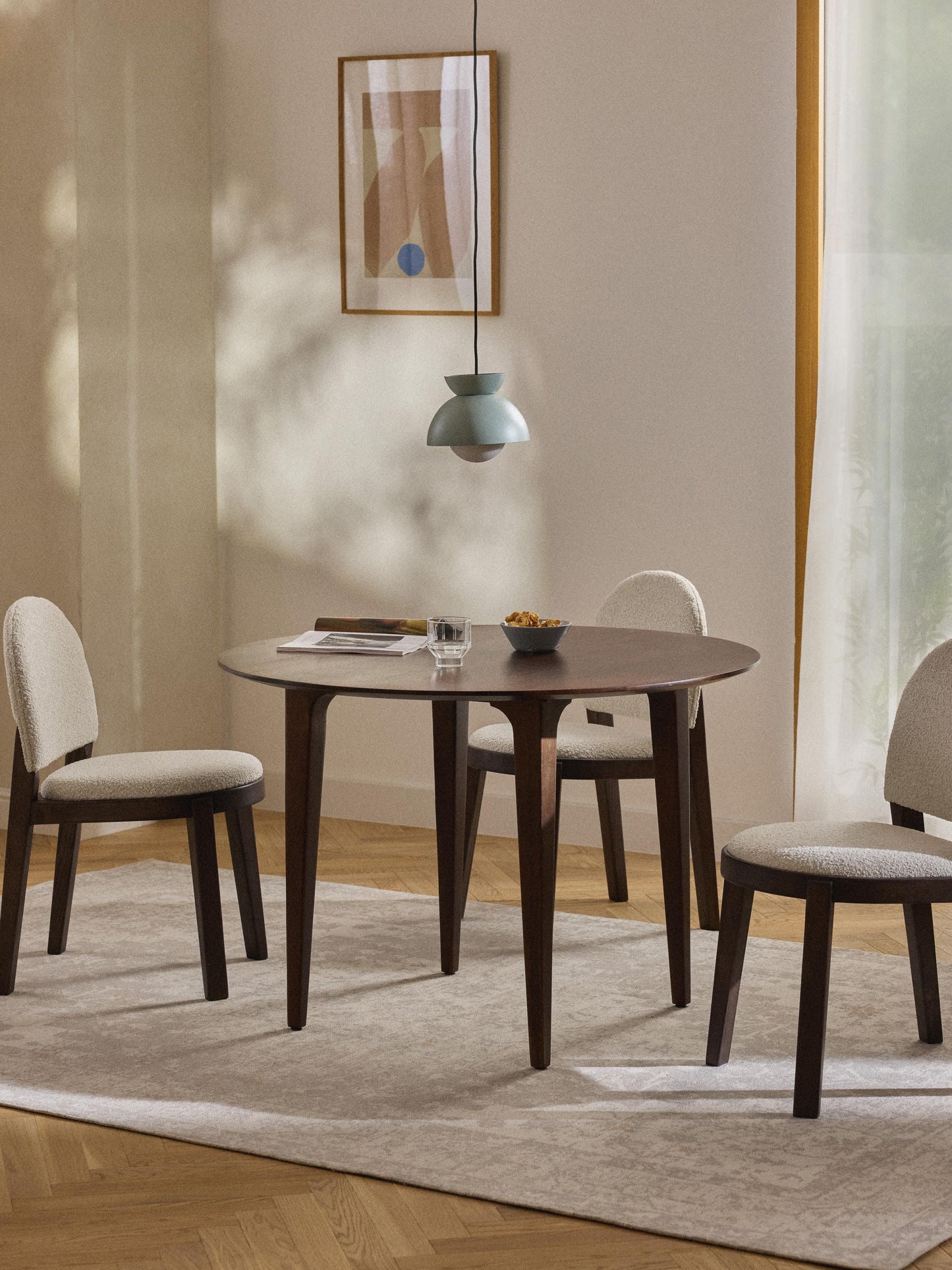 Archie Round Mango Wood Dining Table, Ø 110 cm