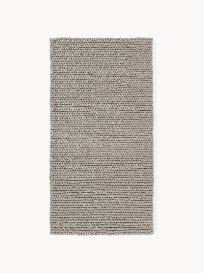 Bruna Handmade Rug in Wool with Braided Texture