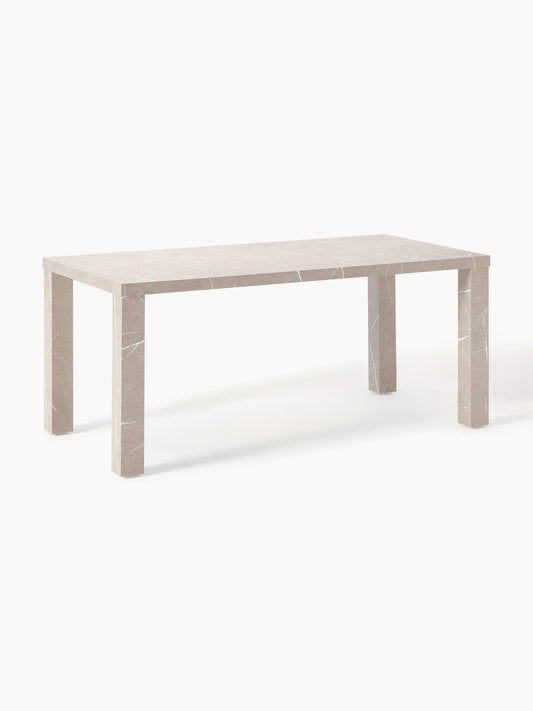 Carl Dining Table, Marble Look, 180 x 90 cm