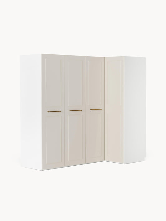 Charlotte Corner Wardrobe, Modular, 215 cm Wide, in Various Sizes