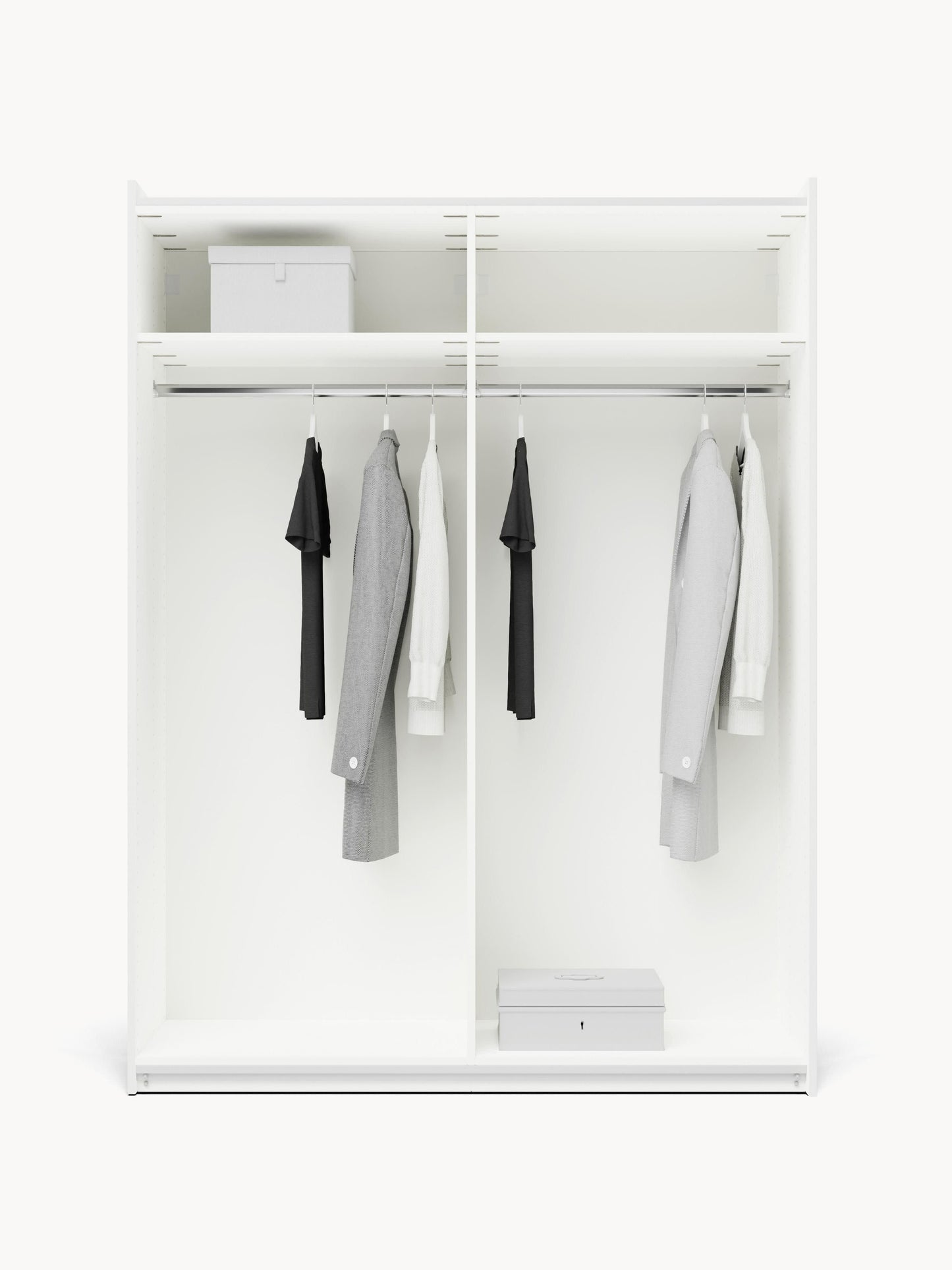 Charlotte Sliding-Door Wardrobe, Modular, 150 cm Wide, in Various Sizes