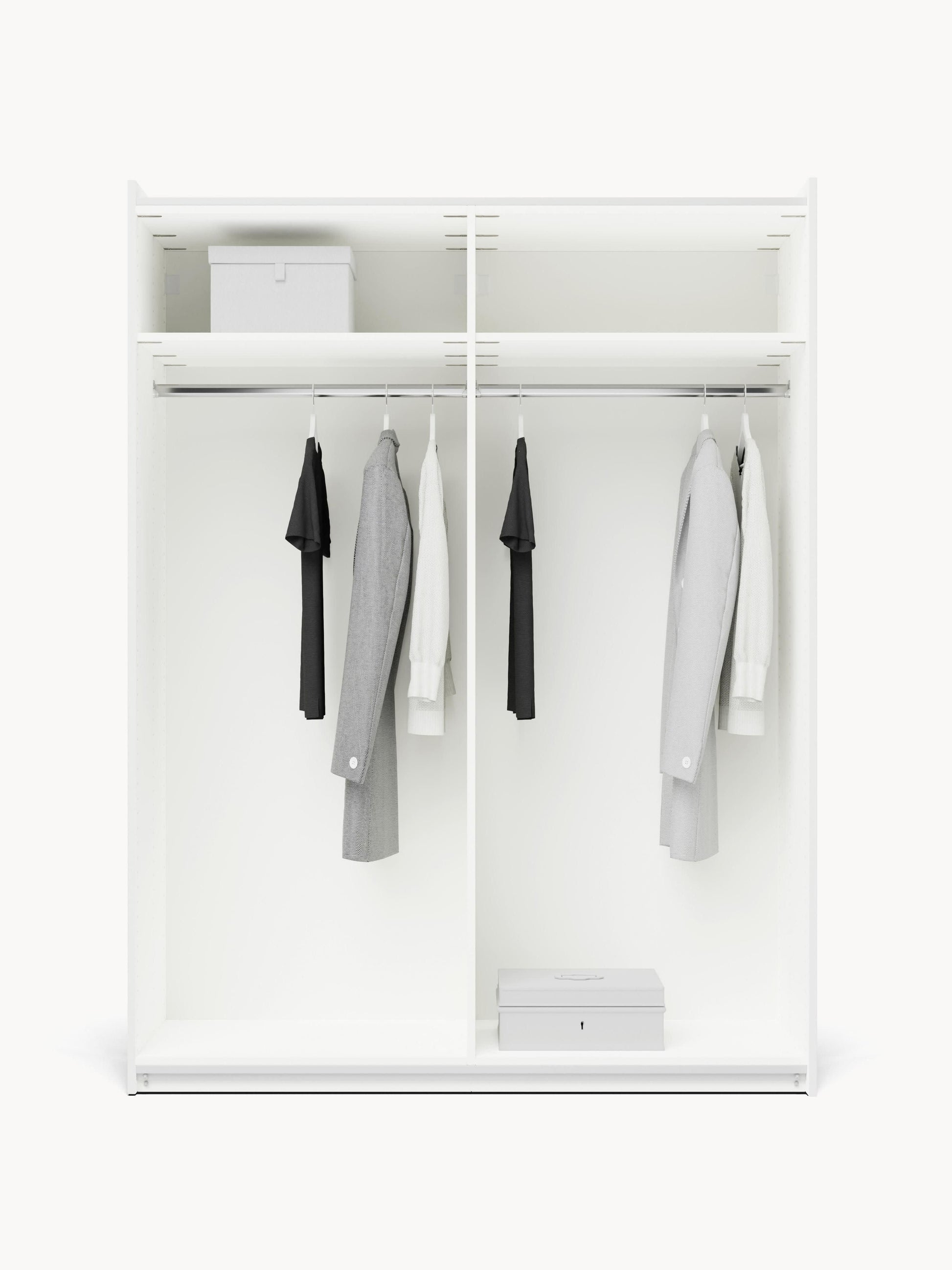 Charlotte Sliding-Door Wardrobe, Modular, 150 cm Wide, in Various Sizes