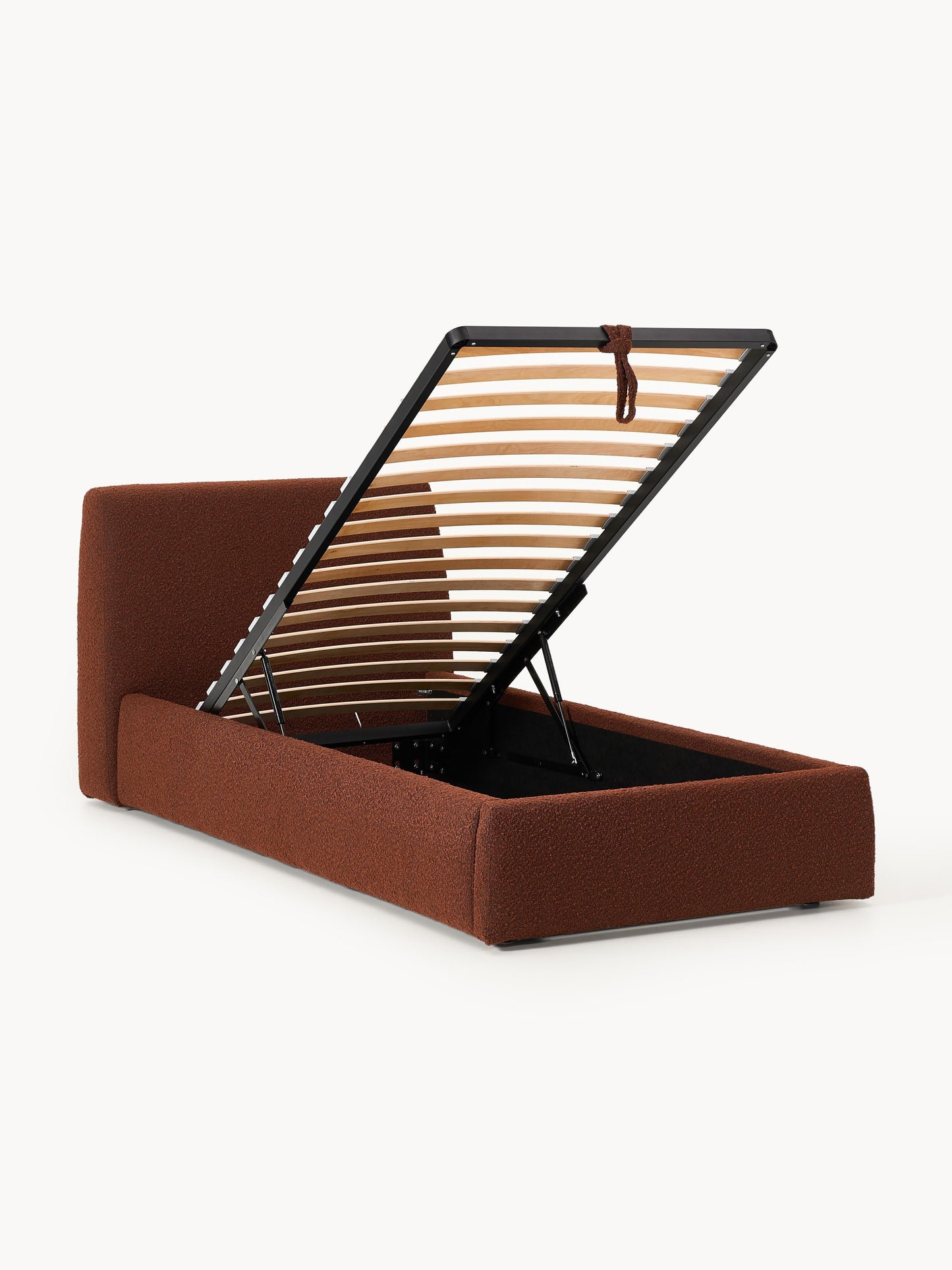 Cloud Single Storage Bed, Bouclé