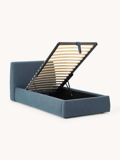 Cloud Single Storage Bed, Bouclé