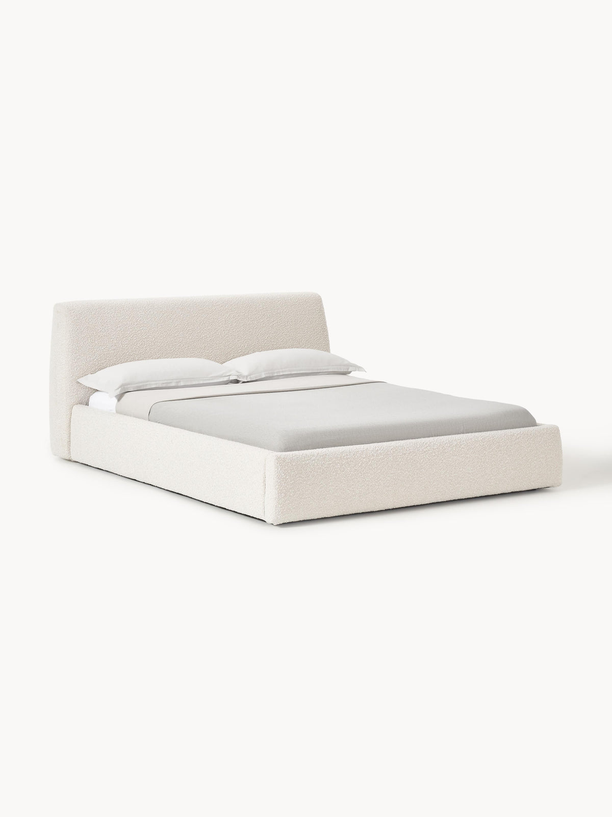 Cloud Upholstered Bed, Bouclé