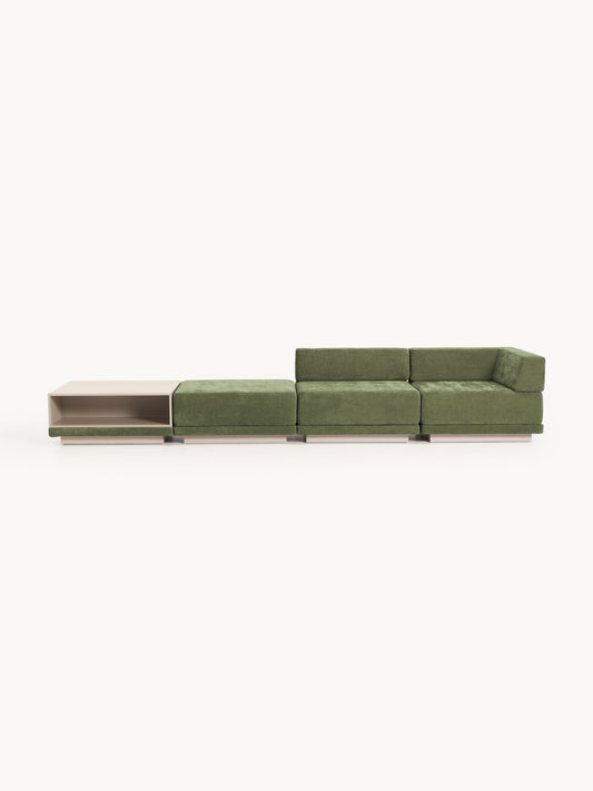 Colin Modular 4-Seater Sofa with Coffee Table & Ottoman
