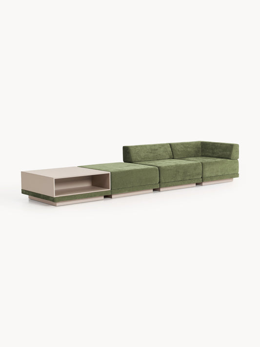 Colin Modular 4-Seater Sofa with Coffee Table & Ottoman