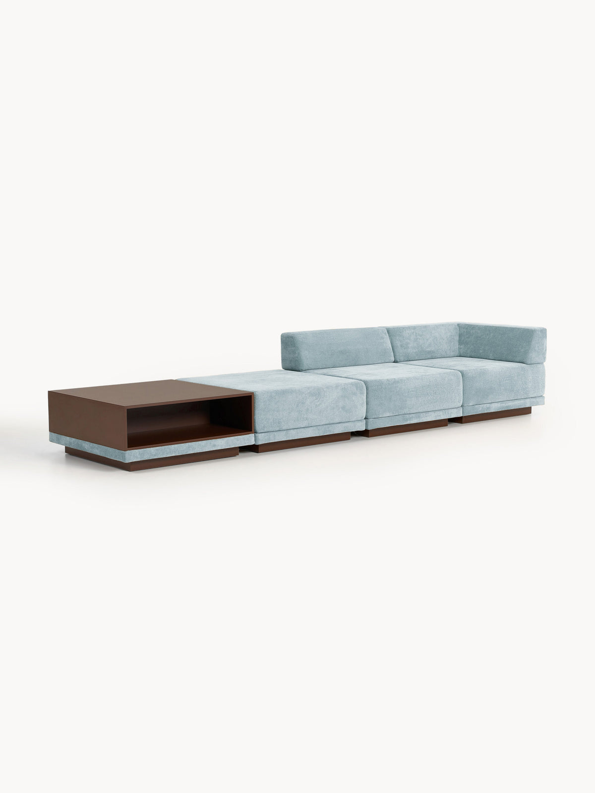 Colin Modular 4-Seater Sofa with Coffee Table & Ottoman