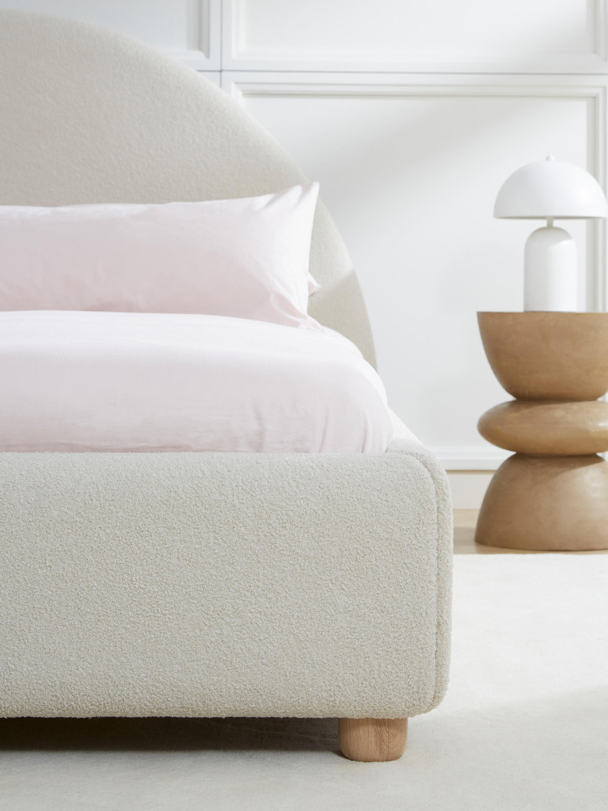 Ebba Upholstered Bed, Teddy