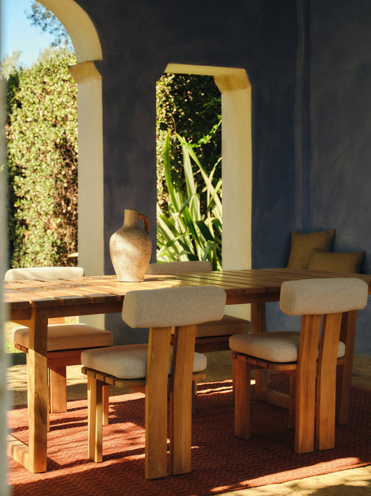 Eiko Teak Wood Garden Table, 229 x 100 cm