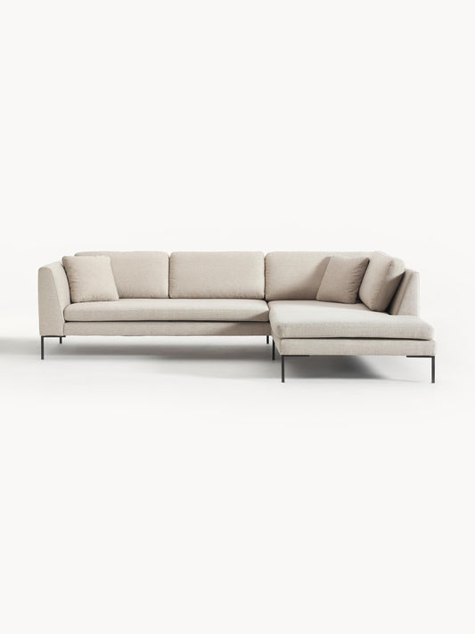 Emma Corner Sofa, Metal Legs