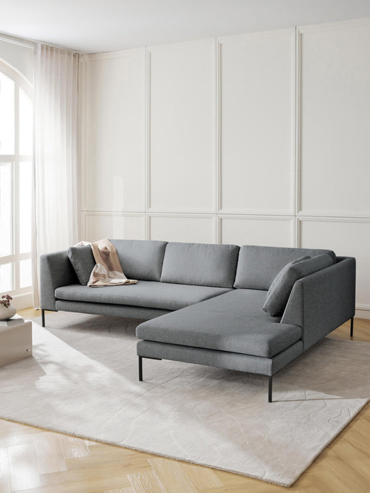Emma Corner Sofa, Metal Legs