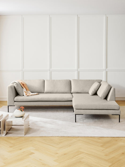 Emma Corner Sofa, Metal Legs