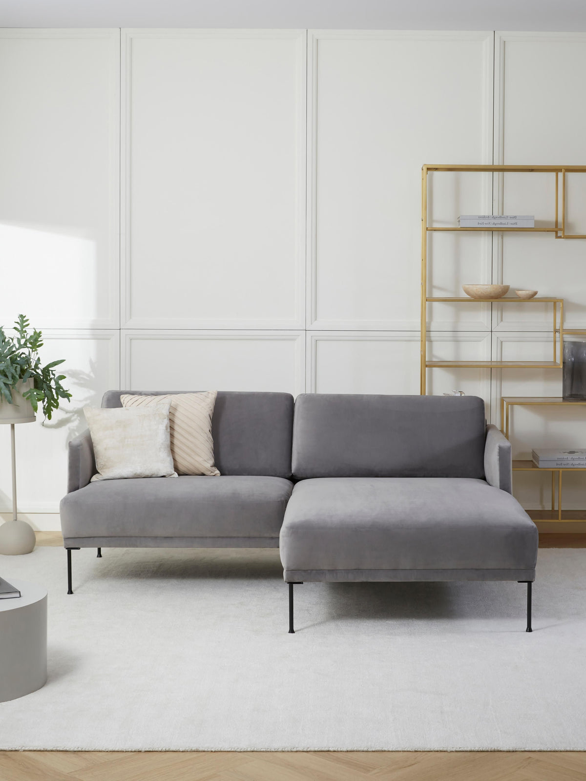 Fluente Small Corner Sofa in Velvet
