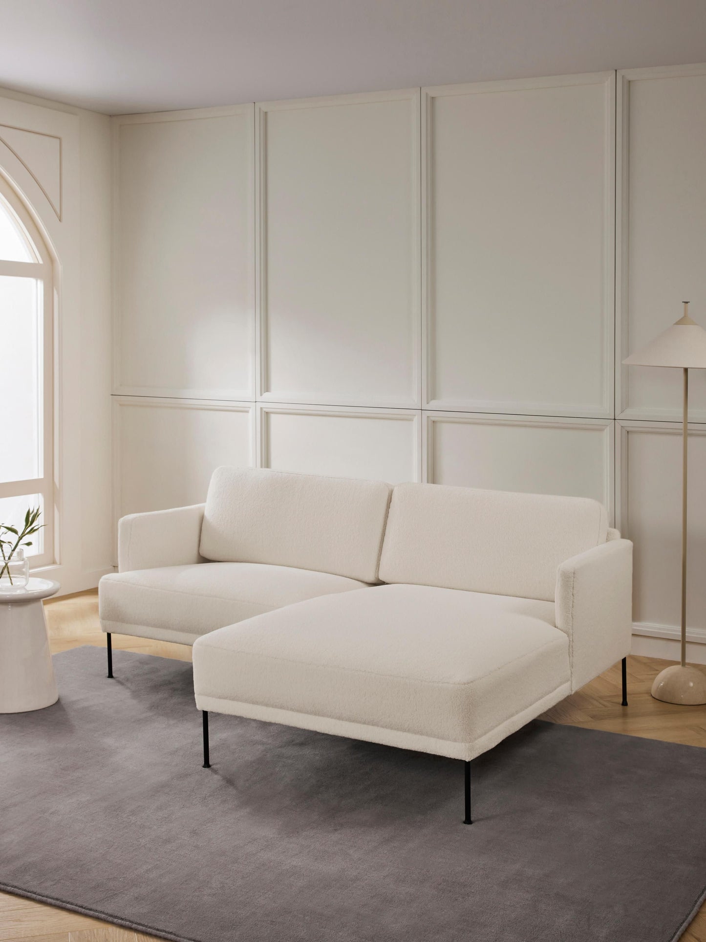 Fluente Small Teddy Fabric Corner Sofa