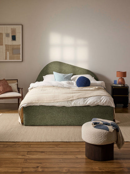 Gary Upholstered Bed, Bouclé