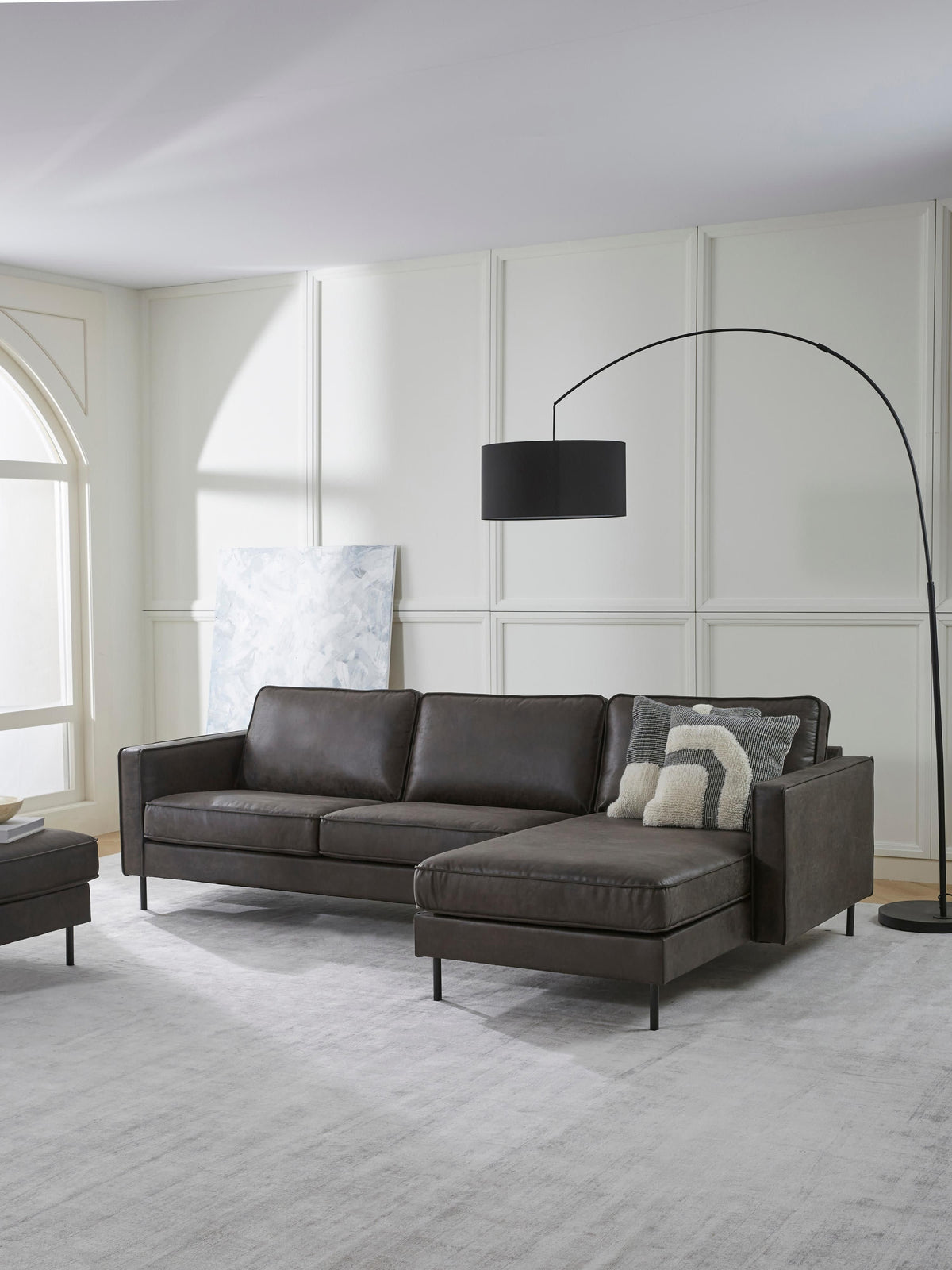 Hunter Corner Sofa, Leather, 3-Seater