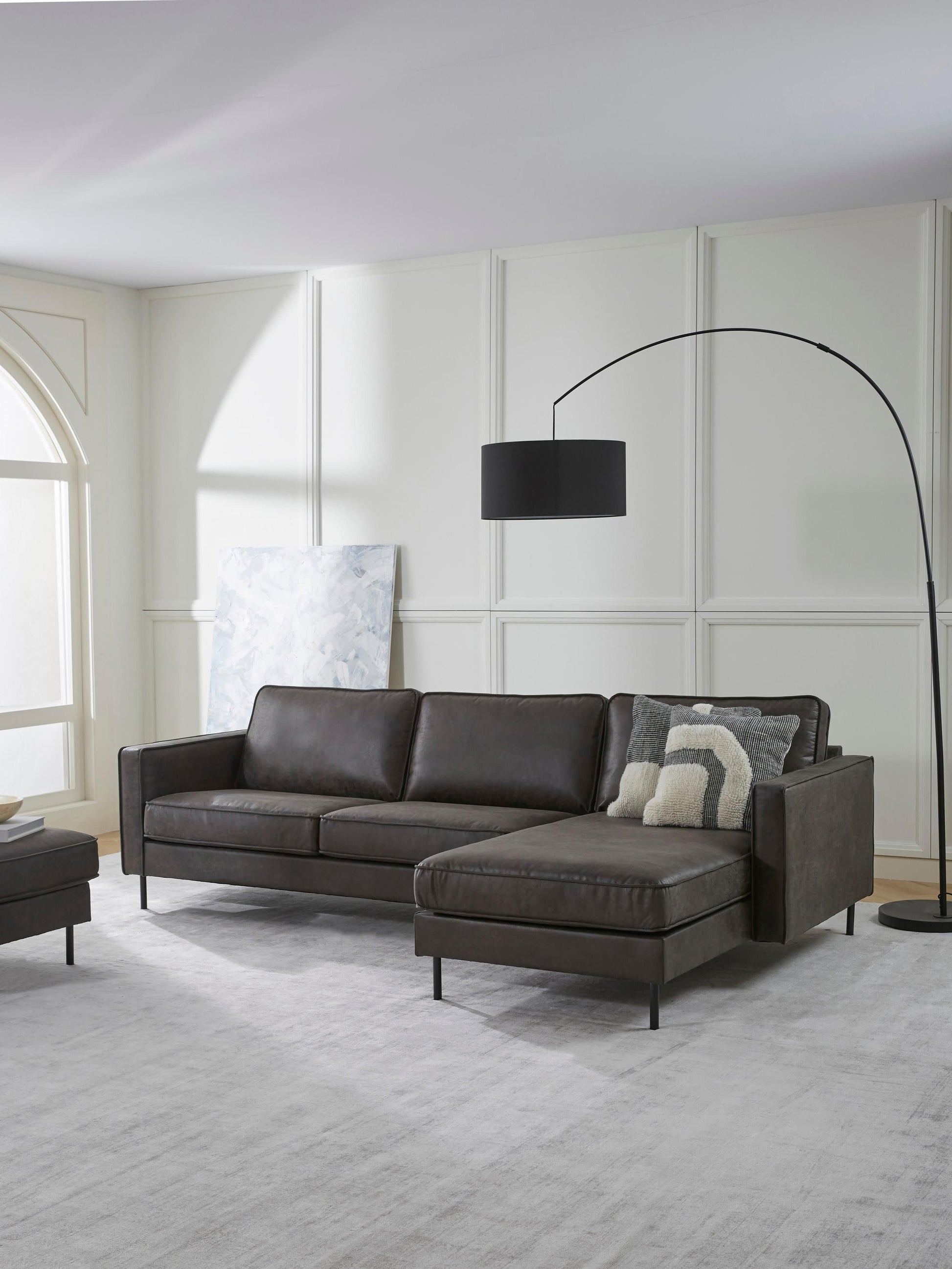 Hunter Corner Sofa, Leather, 3-Seater