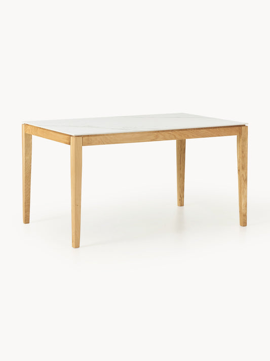 Jackson Dining Table, Marble-Look Tabletop, in Various Sizes