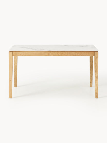 Jackson Dining Table, Marble-Look Tabletop, in Various Sizes