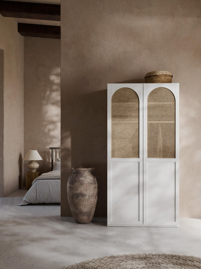 Jeanne Hinged-Door Wardrobe, Modular, 100 cm Wide, in Various Sizes