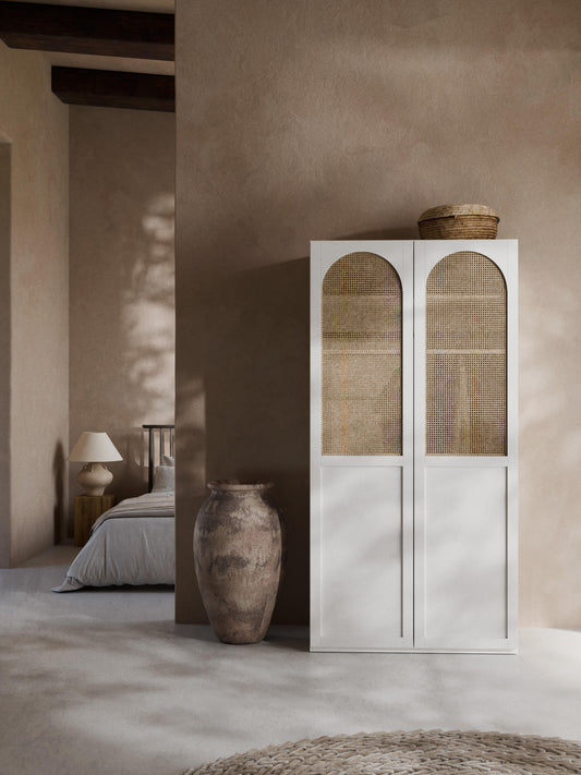 Jeanne Hinged-Door Wardrobe, Modular, 100 cm Wide, in Various Sizes