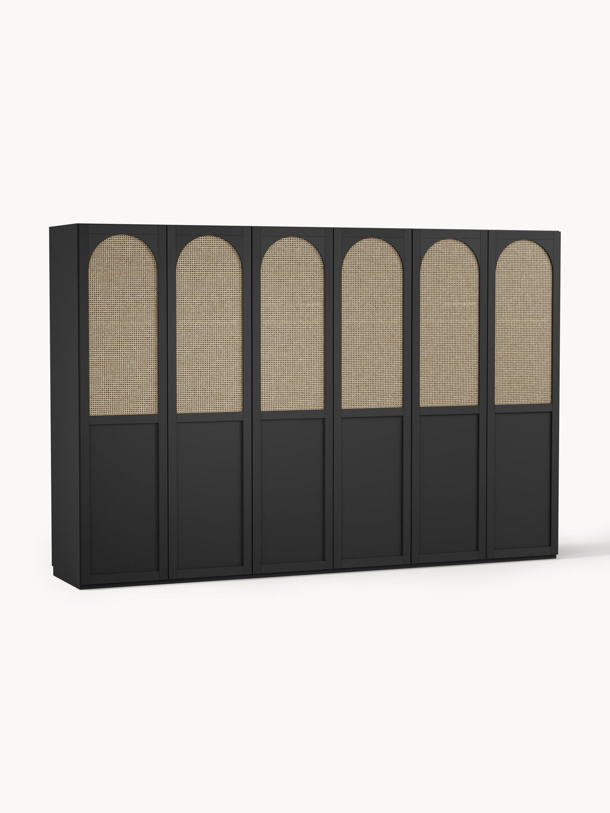 Jeanne Hinged-Door Wardrobe, Modular, 300 cm Wide, in Various Sizes