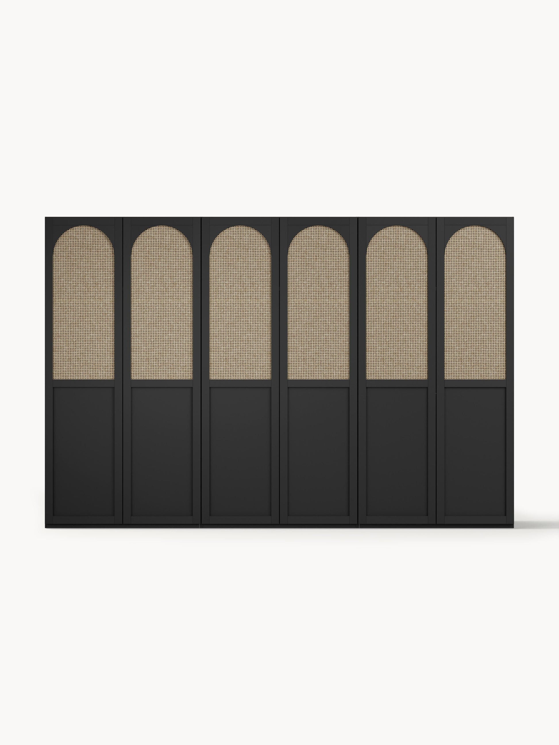 Jeanne Hinged-Door Wardrobe, Modular, 300 cm Wide, in Various Sizes