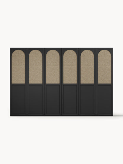 Jeanne Hinged-Door Wardrobe, Modular, 300 cm Wide, in Various Sizes