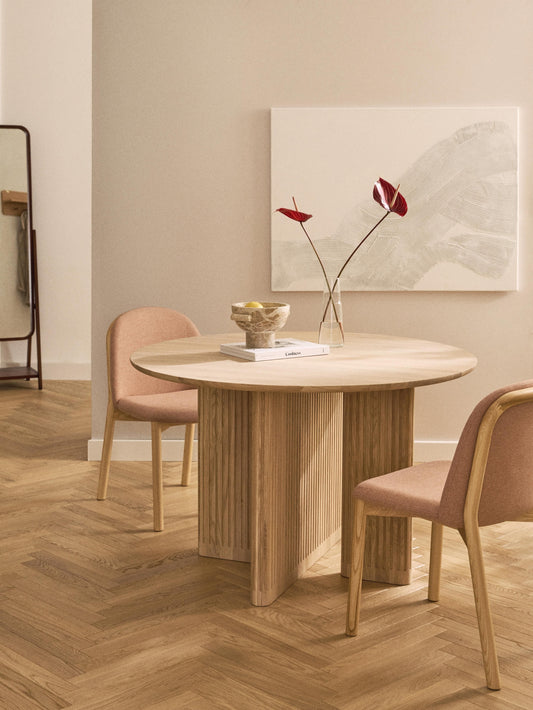Jolka Round Oak Dining Table, Ø 120 cm