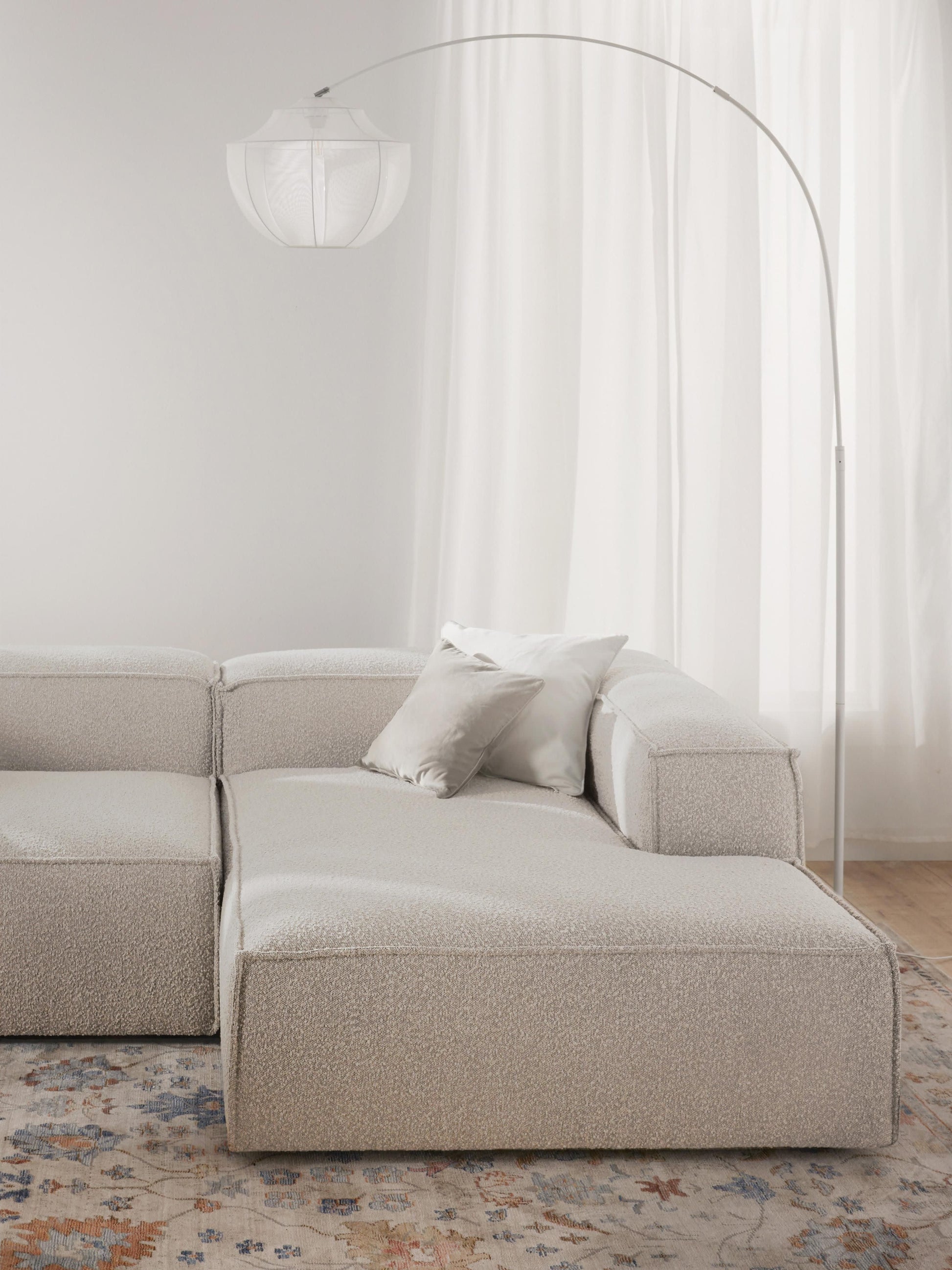 Lennon Bouclé Ottoman Corner Module