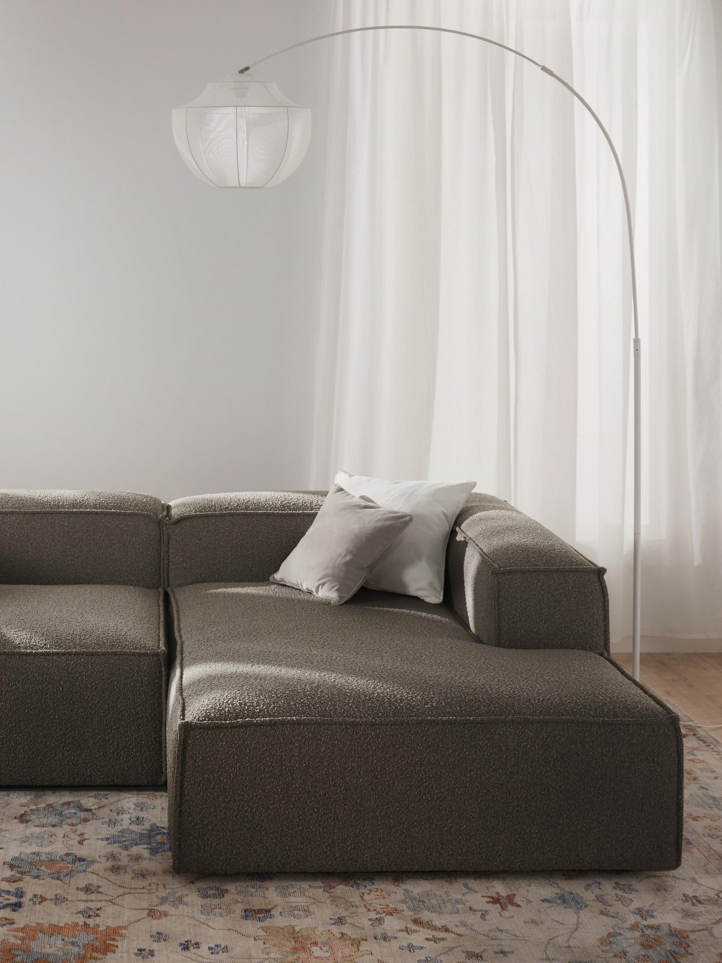 Lennon Bouclé Ottoman Corner Module