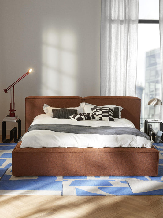 Lennon Bouclé Storage Bed, Upholstered