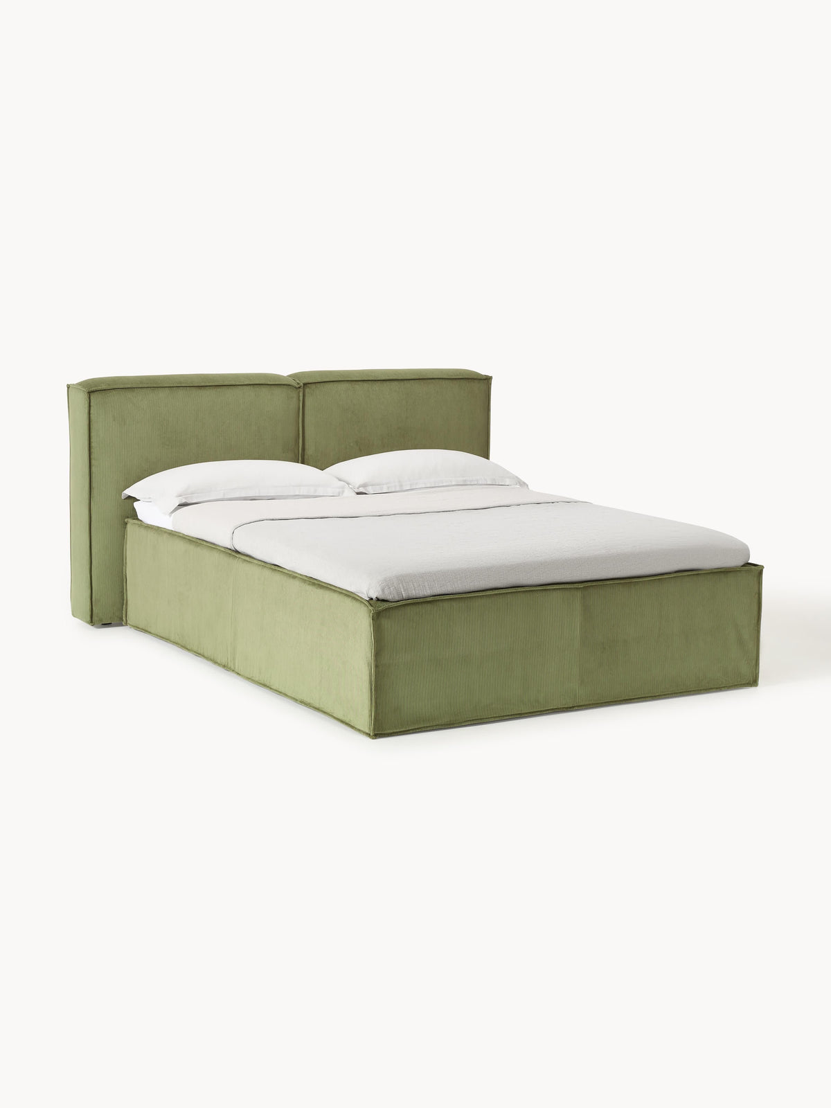 Lennon Box Spring Bed, Corduroy