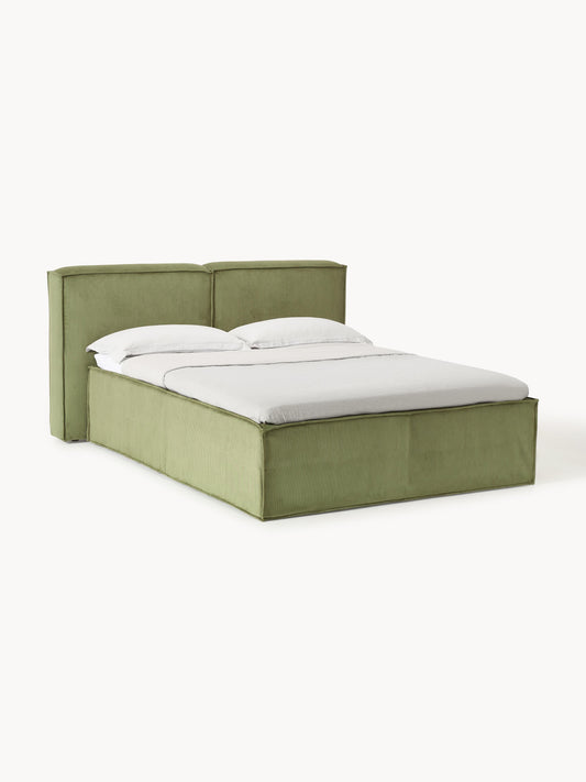 Lennon Box Spring Bed, Corduroy