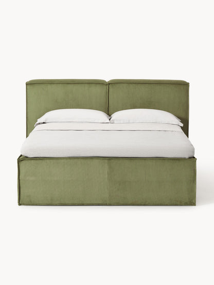 Lennon Box Spring Bed, Corduroy