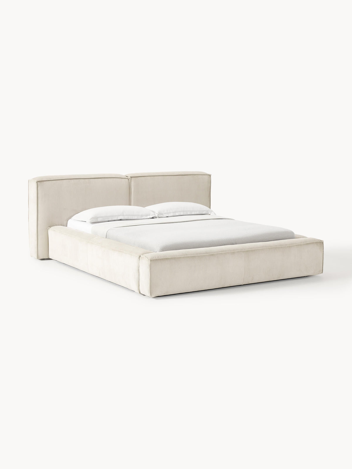 Lennon Corduroy Storage Bed, Upholstered