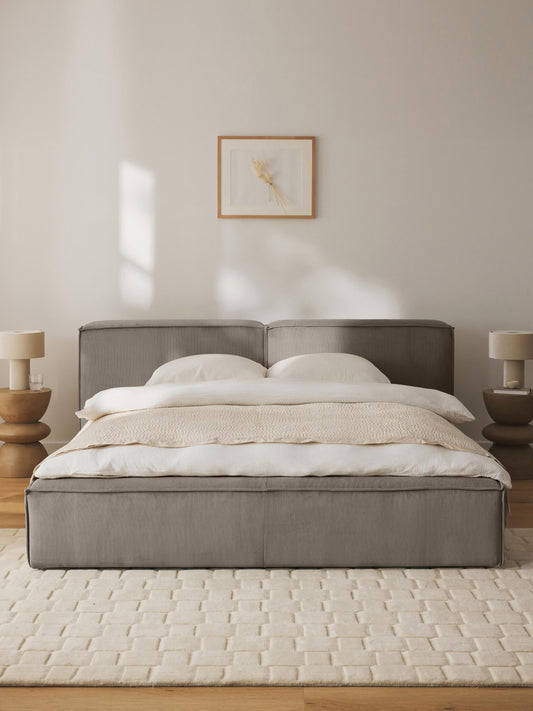 Lennon Corduroy Storage Bed, Upholstered