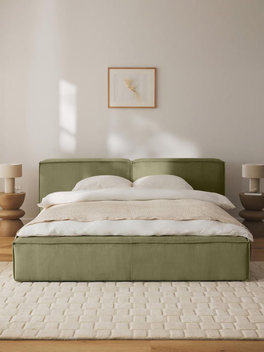 Lennon Corduroy Storage Bed, Upholstered