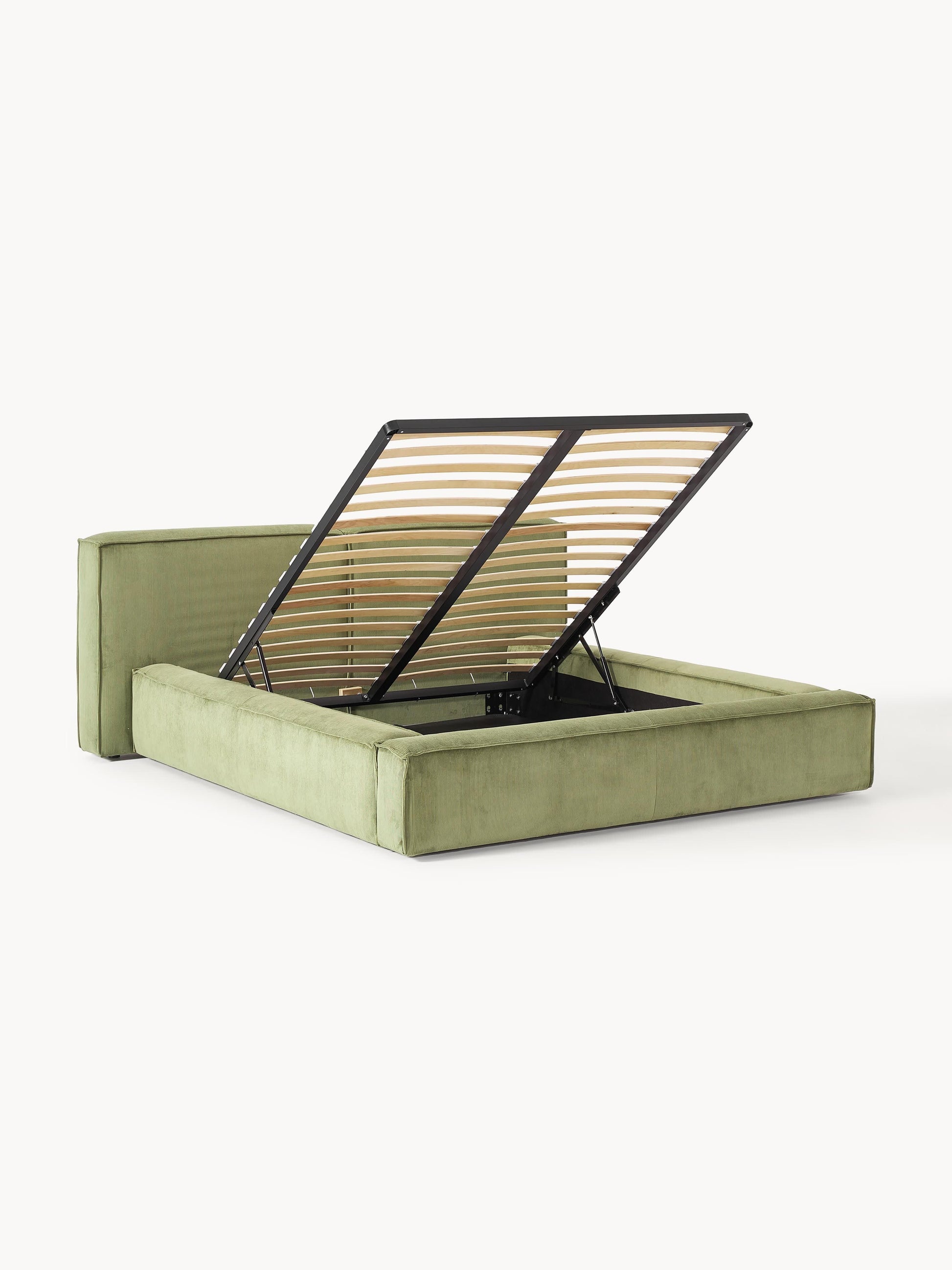 Lennon Corduroy Storage Bed, Upholstered