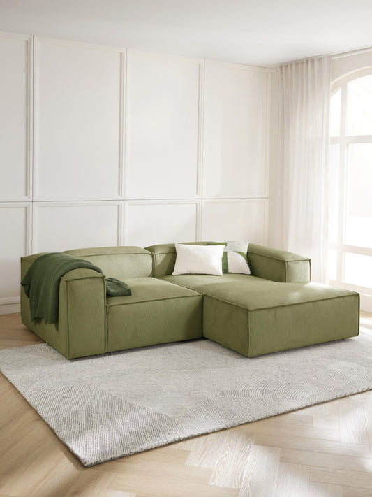 Lennon Modular Corduroy Corner Sofa, 2-Seater