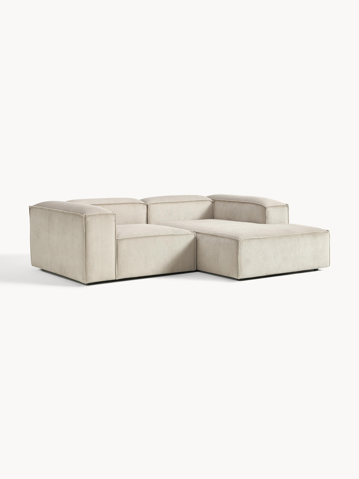 Lennon Modular Corduroy Corner Sofa, 2-Seater