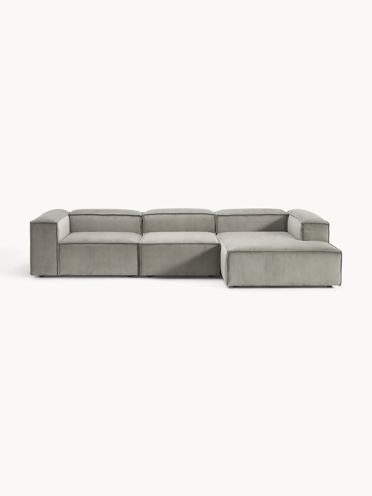 Lennon Modular Corduroy Corner Sofa, 4-Seater