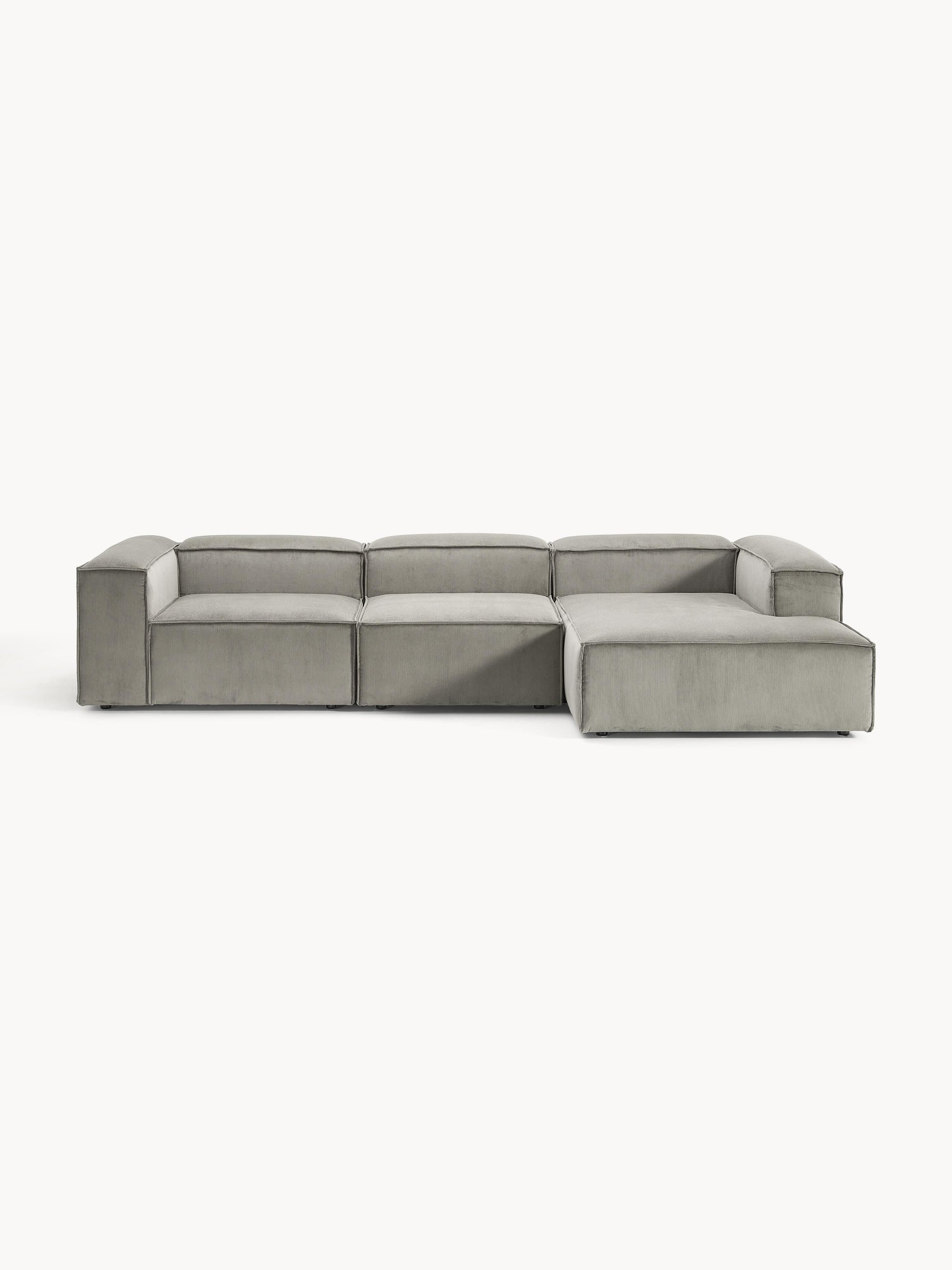 Lennon Modular Corduroy Corner Sofa, 4-Seater