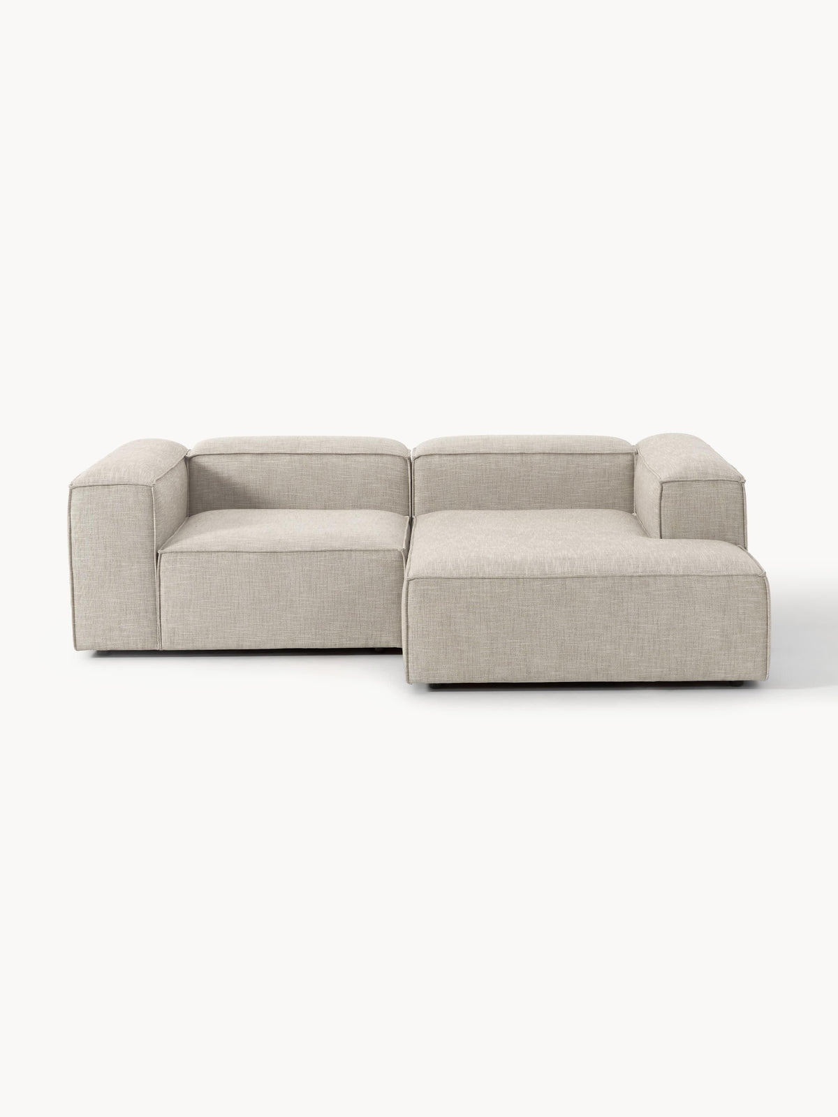 Lennon Modular Linen Blend Corner Sofa, 2-Seater