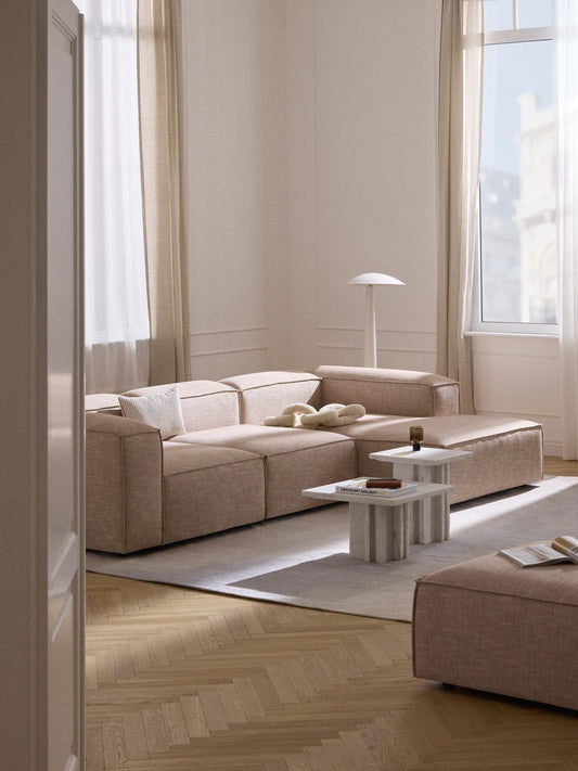 Lennon Modular Linen Blend Corner Sofa (4-Seater)