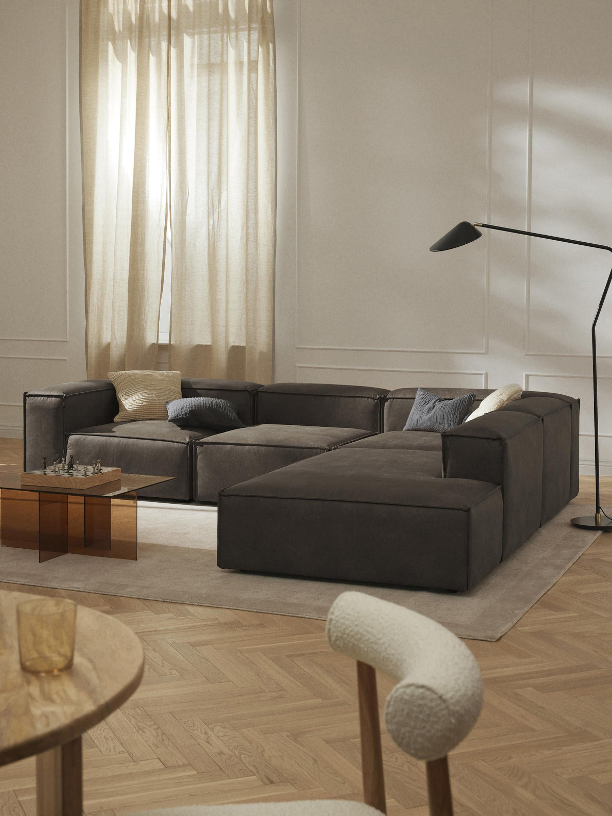 Lennon Ottoman Module in Leather