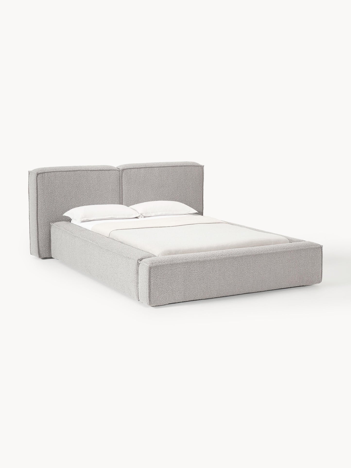 Lennon Upholstered Bed, Bouclé